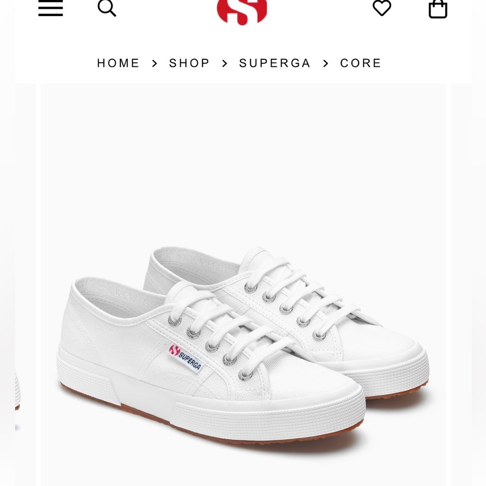 Superga White Low-Top Canvas Sneakers (2750 Cotu-classic -same as Kate Middleton